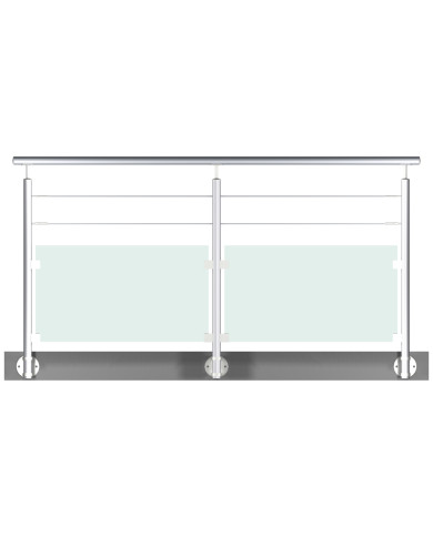 Garde-corps verre et 2 câbles