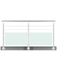 Garde-corps verre et 2 câbles