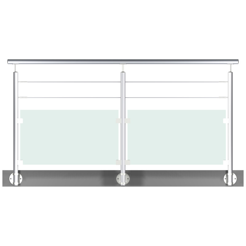 Garde-corps verre et 2 câbles