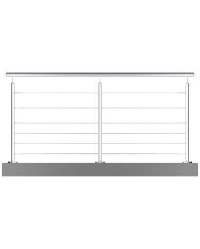 Rambarde avec câbles