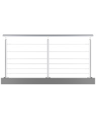 Garde-corps verre et 2 câbles