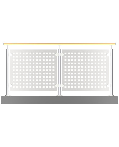 Garde-corps avec tôle perforée