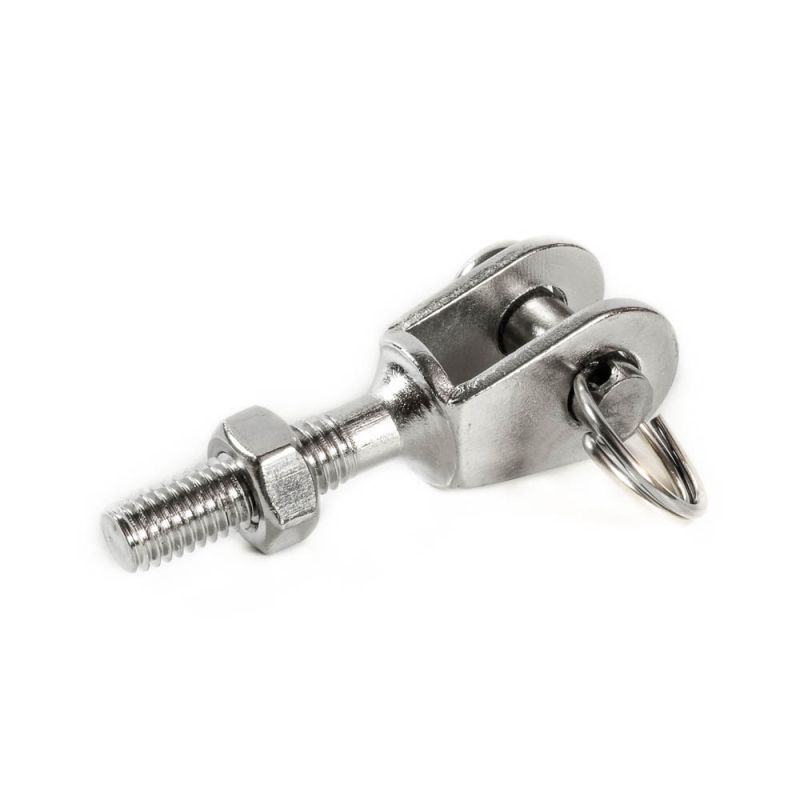 Chape inox filetée M8