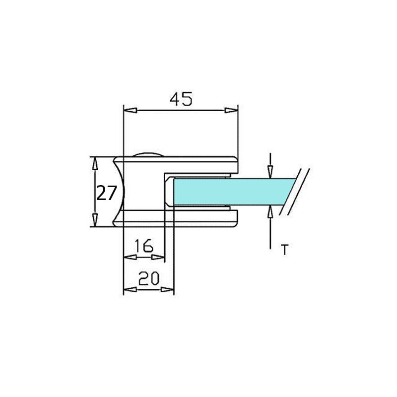 Pince à verre Inox M31 Tube rond