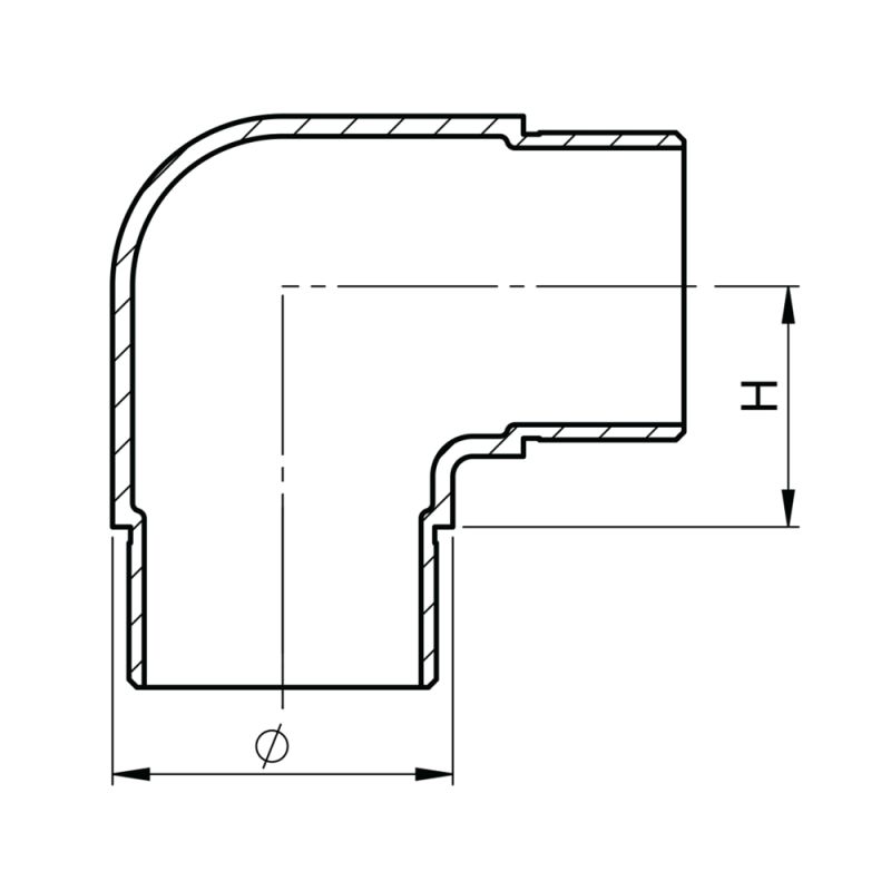 Coude Inox petit rayon