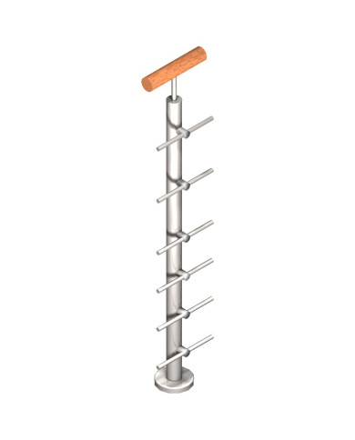 Poteau pour 6 barres