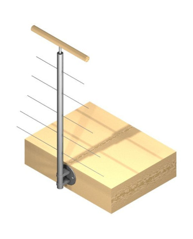 Poteau latéral pour 5 câbles - 180°