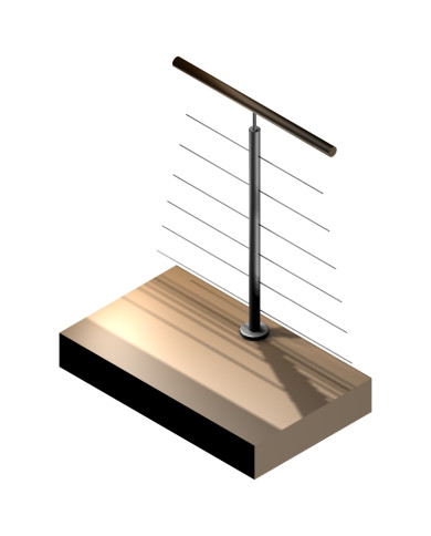 Poteau pour 6 câbles - 180°