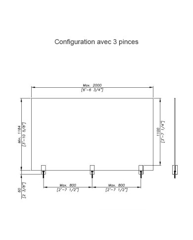 Pince à verre de sol "Cadou"