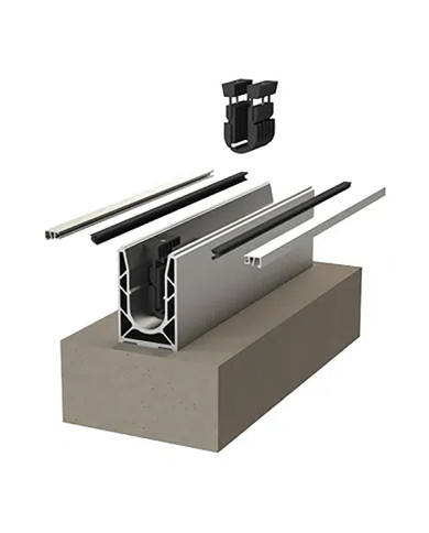 Profilé 7030 pour verre pose au sol - Public et privé