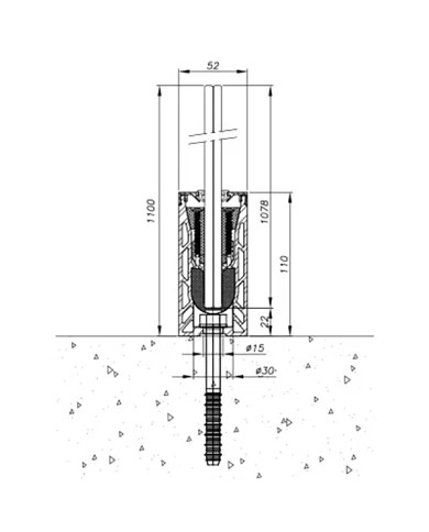 Profilé 8050 pour verre pose au sol - Privé
