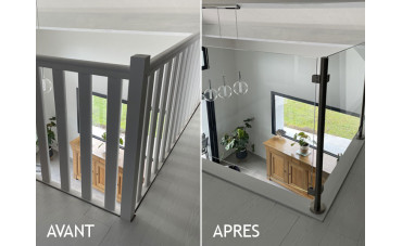 Rénovation d'un garde-corps de mezzanine